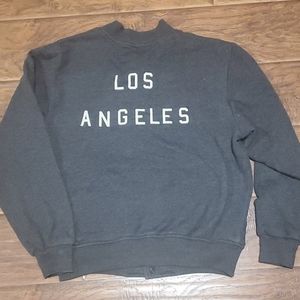 Brandy Melville Los Angeles Fleece Bomber Jacket